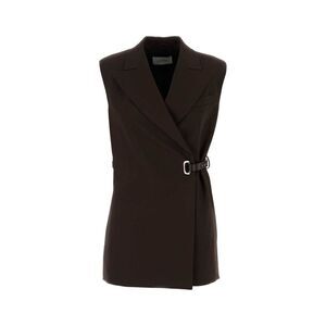 Sportmax Women Brown Stretch Viscose Gettone Vest